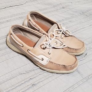 Highland Creek Tan Boat Shoes [Size 10]